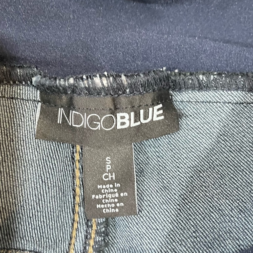 Indigo Blue Maternity Secret Fit Belly Jeans Size SP Skinny Leg Dark Wash Blue - Picture 10 of 14